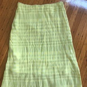 Lime Green gingham plaid y2k midi skirt